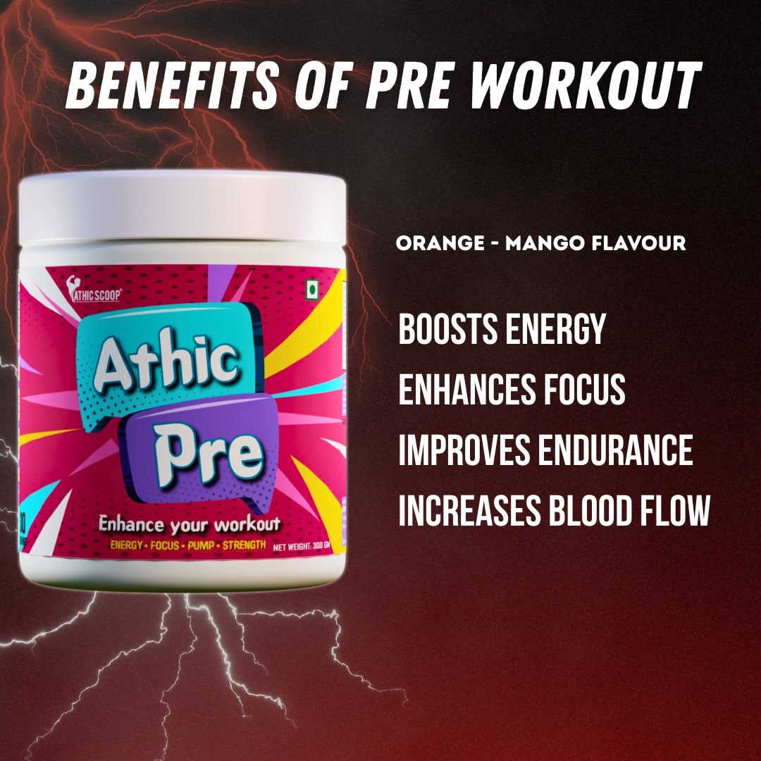Athic Scoop Pre-Workout | 30 Servings with Free T-shirt