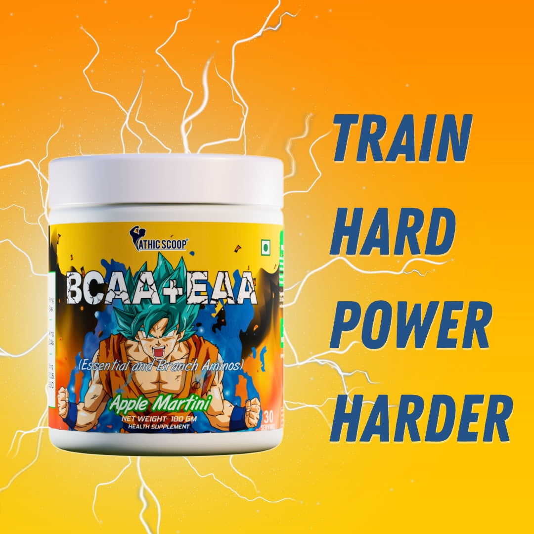 Athic Scoop BCAA + EAA | Apple Martini Flavours | 30 Servings with Free T- Shirt