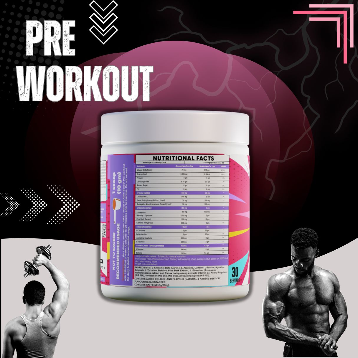 Athic Scoop Pre-Workout | 30 Servings with Free T-shirt