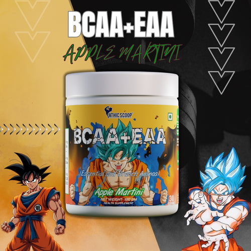 Athic Scoop BCAA + EAA | Apple Martini Flavours | 30 Servings with Free T- Shirt
