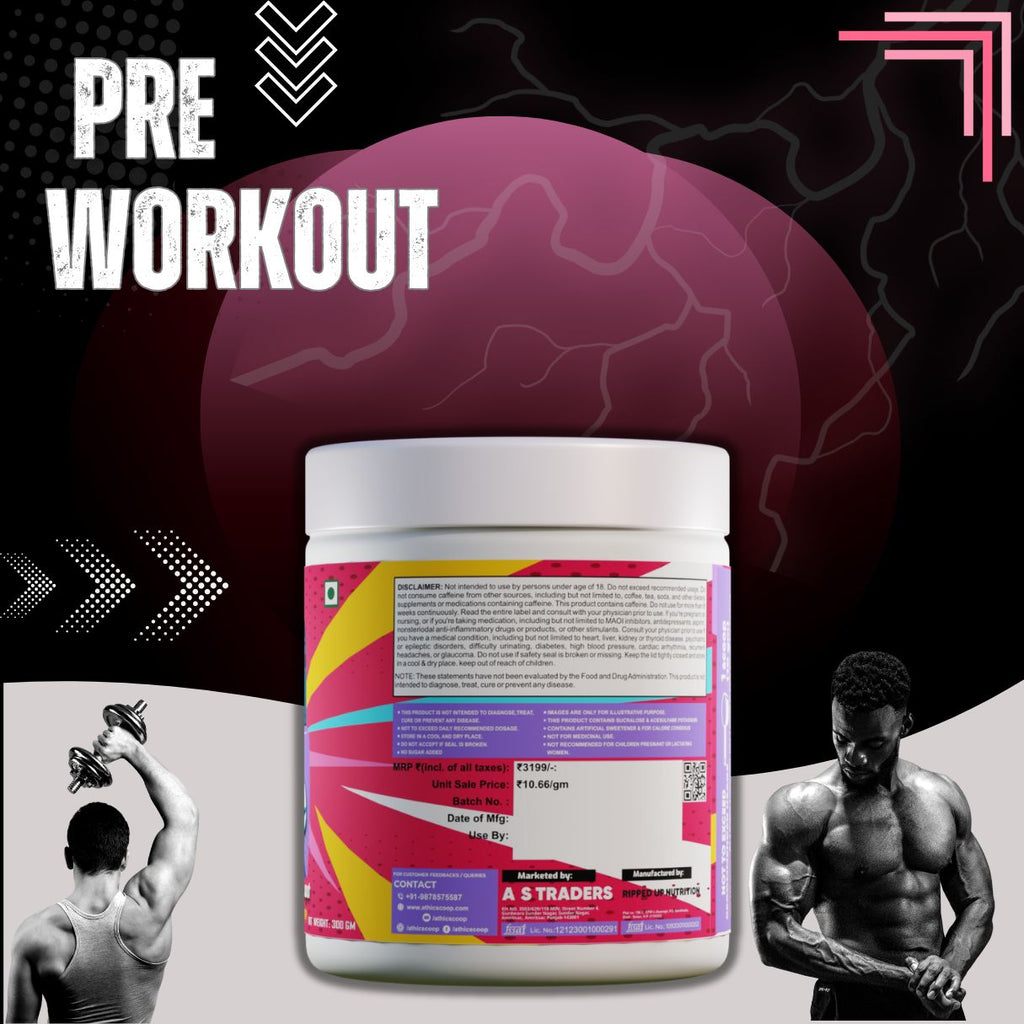 Athic Scoop Pre-Workout | 30 Servings with Free T-shirt