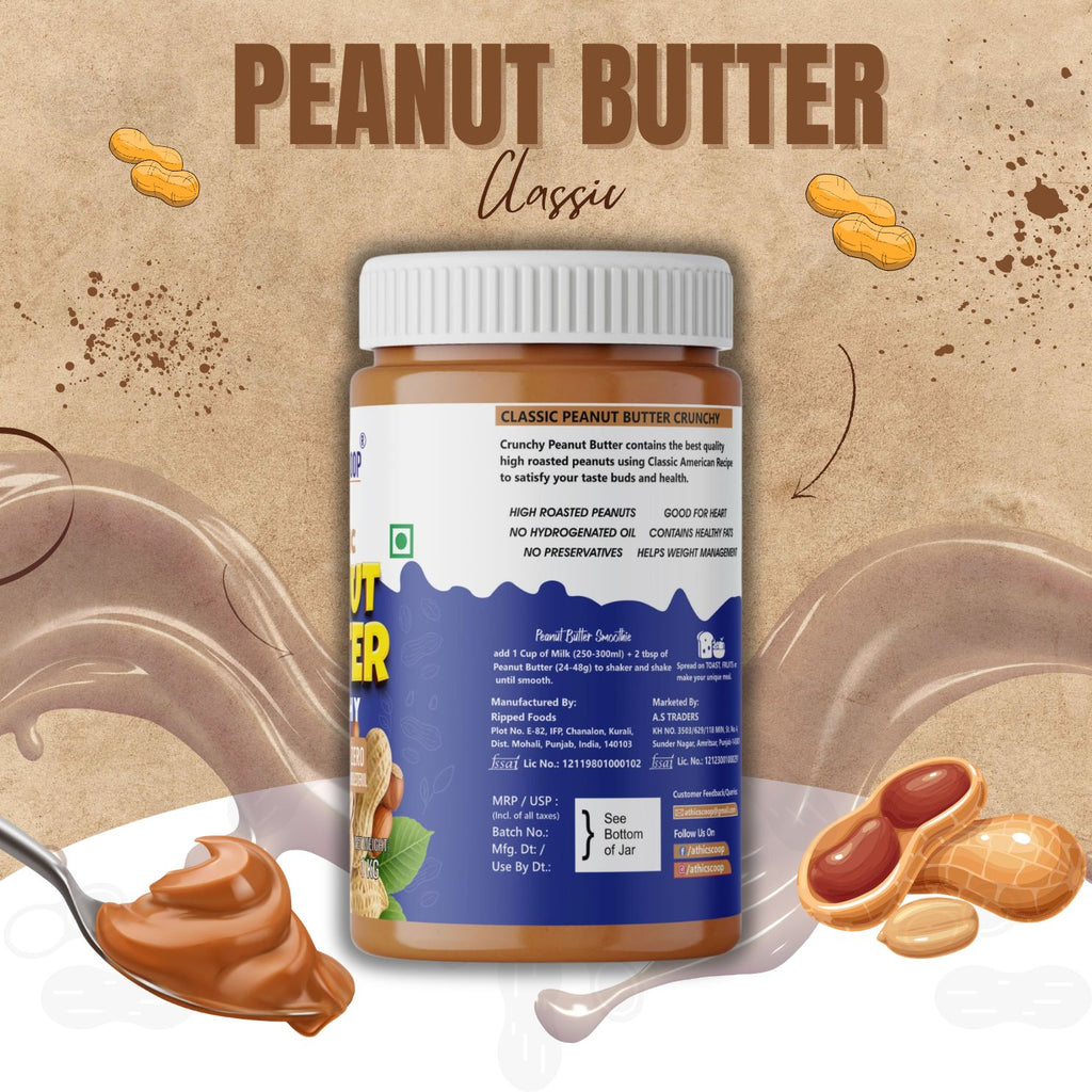 Athic Scoop Classic Peanut Butter | 1kg Jar